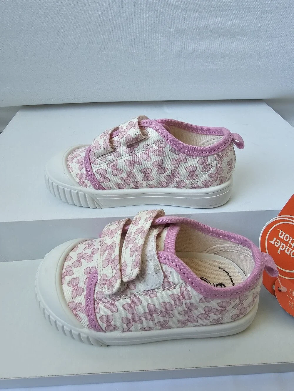 Wonder Nation Pink Bow Canvas Sneakers Toddler - NWT (Sizes 4 & 6 Available)